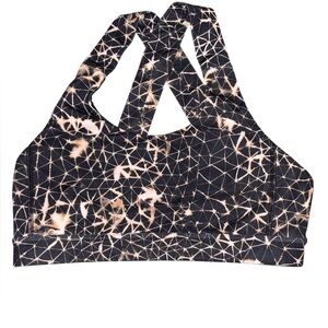 Lululemon size 8 Women's Black and Cream Sports Bra